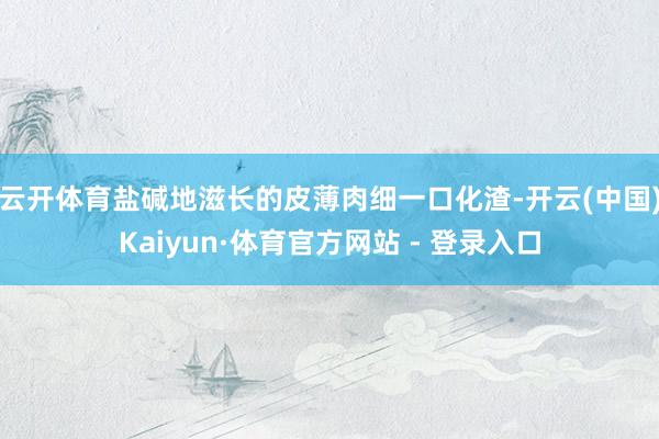 云开体育盐碱地滋长的皮薄肉细一口化渣-开云(中国)Kaiyun·体育官方网站 - 登录入口