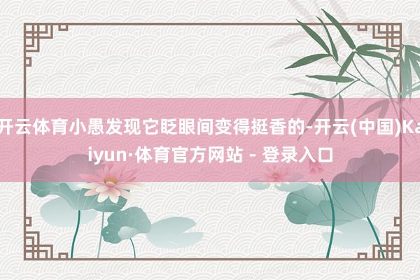 开云体育小愚发现它眨眼间变得挺香的-开云(中国)Kaiyun·体育官方网站 - 登录入口